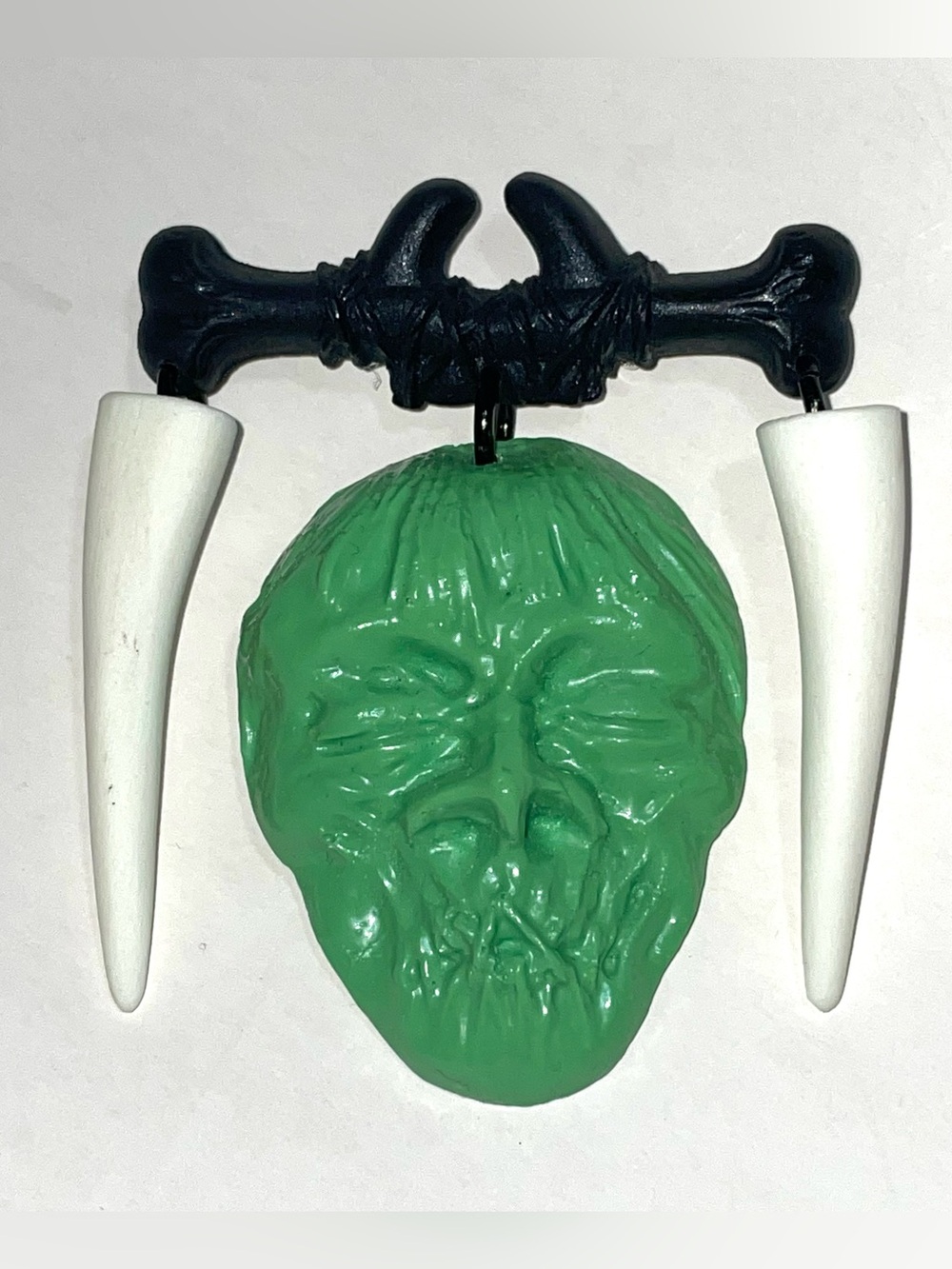 Tiki Shrunken Head Brooch Pin